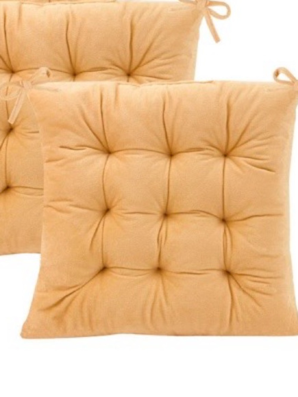 Set of Chair Cushions INDOOR OUTDOOR - TURMERIC YELLOW